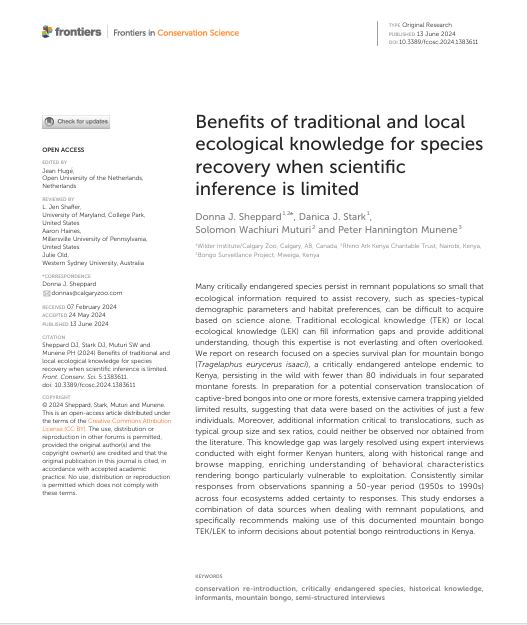 TEK LEK_Benefits for species recovery_Sheppard_etal.2024